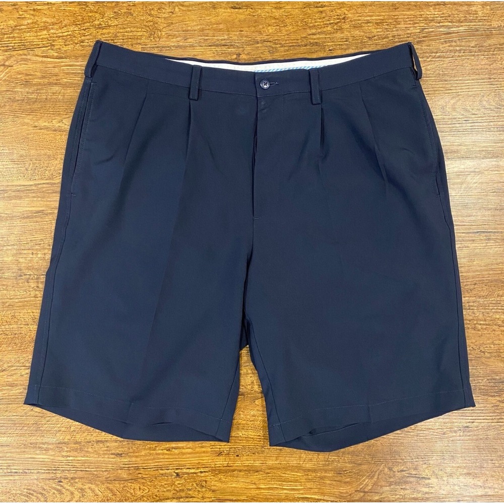 FJ FootJoy Blue‎ Pleated Casual Performance Golf Chino Shorts Bermudas Men 38x10